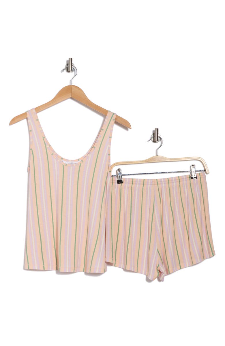 Honeydew Sunrise Shortie Pajamas, Alternate, color, Julius Stripe