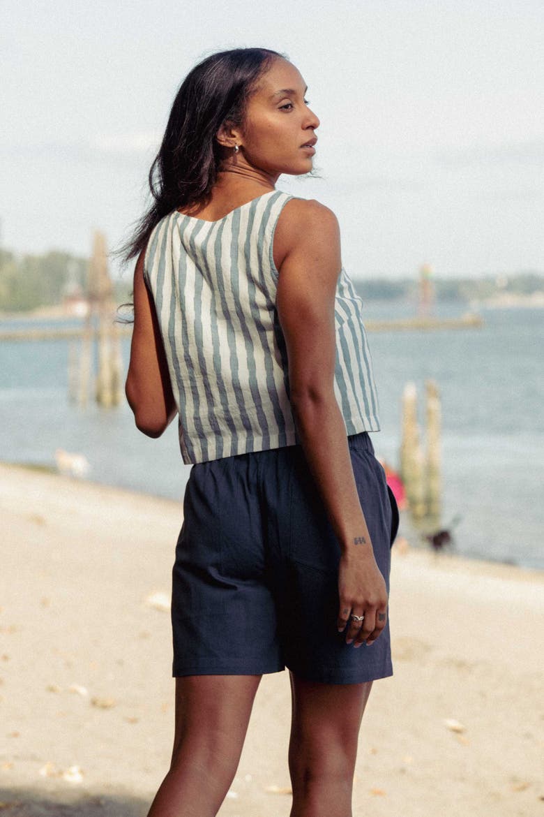Sadie Tank, Alternate, color, Beach Stripe