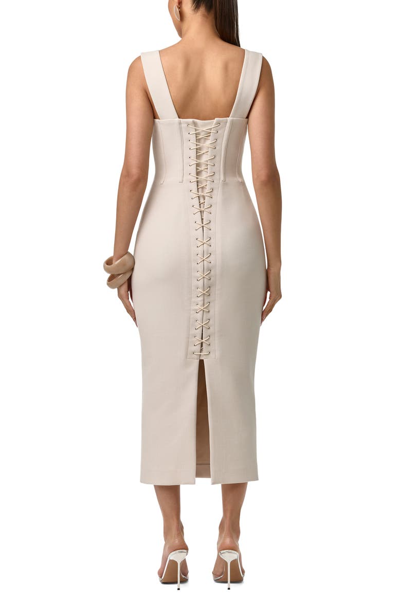 Naked Wardrobe Suiting Midi Dress, Alternate, color, Melange Beige