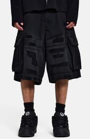 JADED LONDON Distressed Beach Cargo Shorts