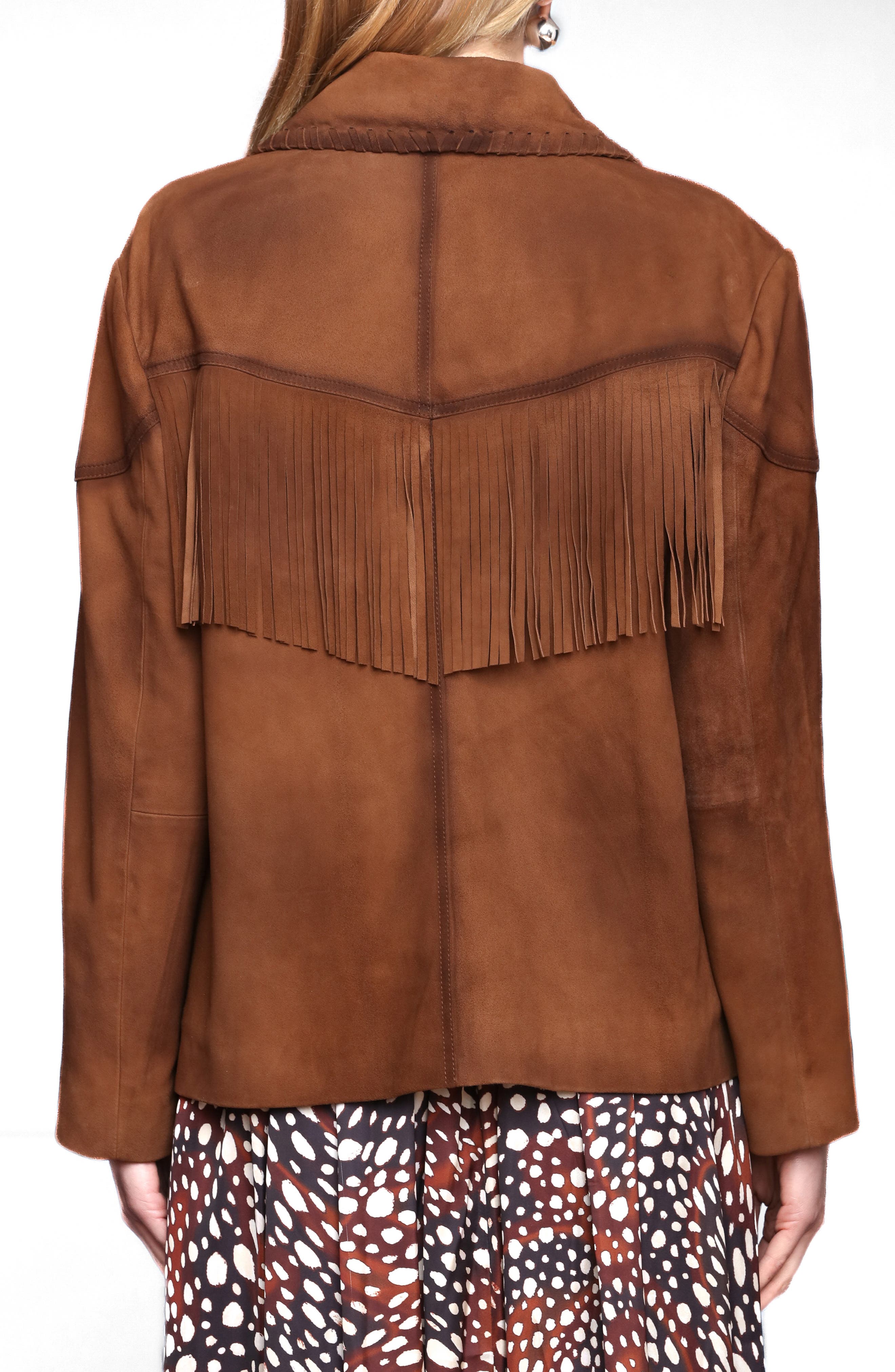 Fringe Genuine Suede Blazer - image 2