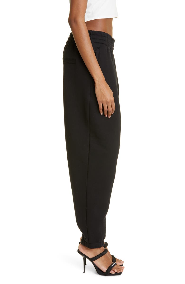Alexander Wang Puff Logo Structured Terry Sweatpants, Alternate, color, 