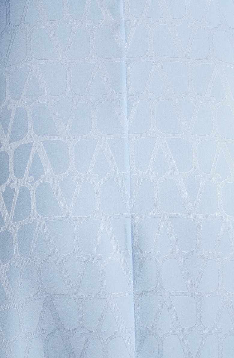 Valentino Garavani VLOGO Toile Iconographe Long Sleeve Silk Midi Dress, Alternate, color,