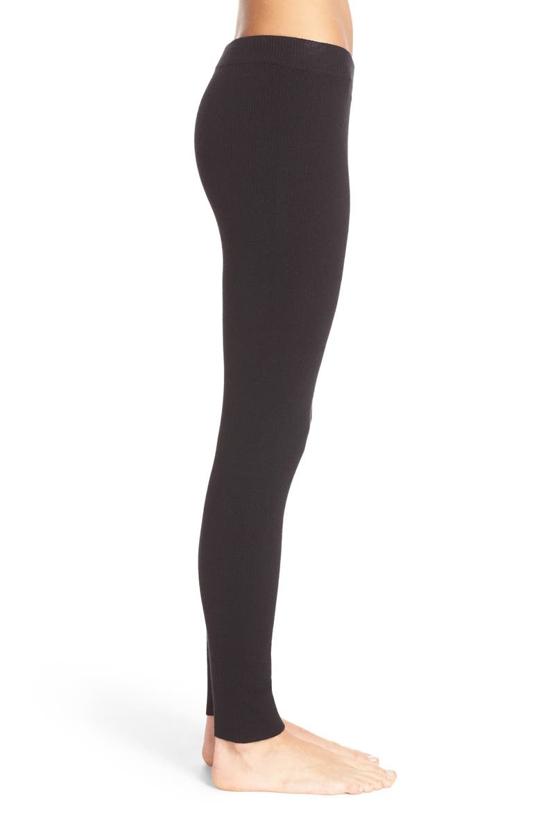 Nordstrom Lingerie Ribbed Leggings, Alternate, color, 