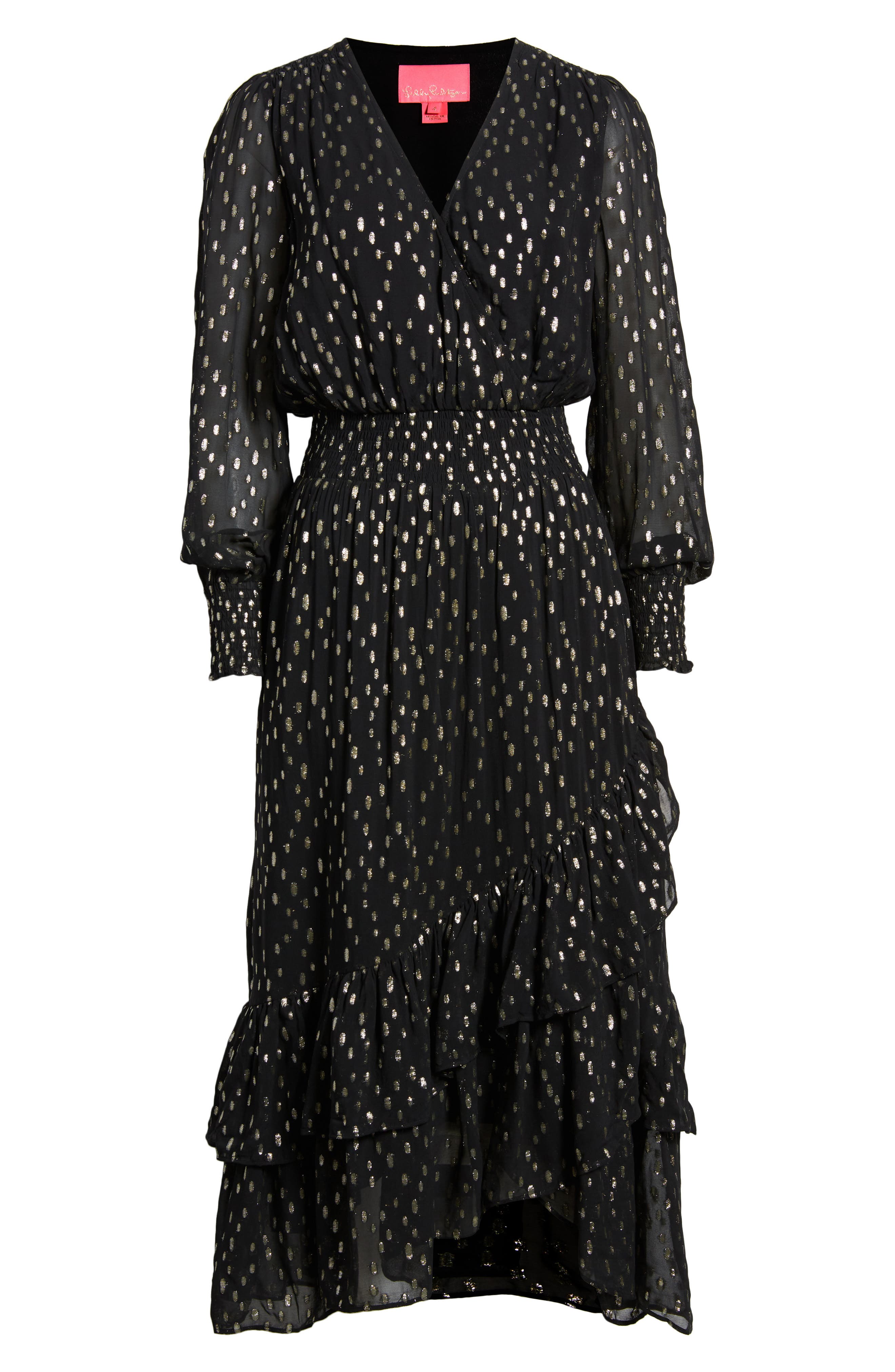 lilly pulitzer black maxi dress Lilly Pulitzer Ollie 3/4 Sleeve Maxi Polo Noir