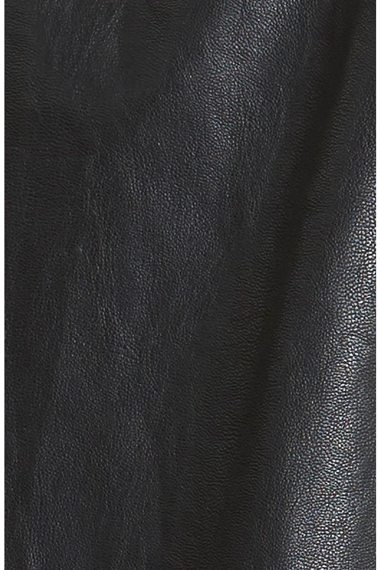 ASTR Faux Shearling Moto Jacket, Alternate, color, BLACK