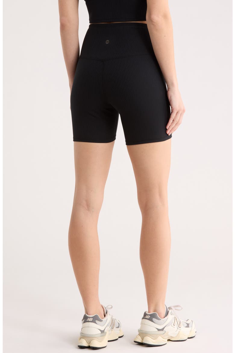 Piper 5-Inch Ribbed Bike Shorts, Alternate, color, BLACK