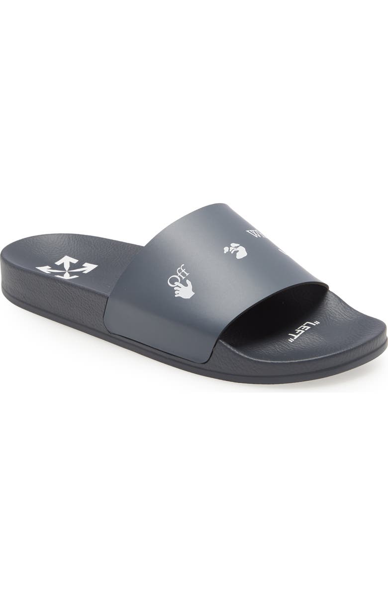 Off-White Logo Slide Sandal, Main, color,