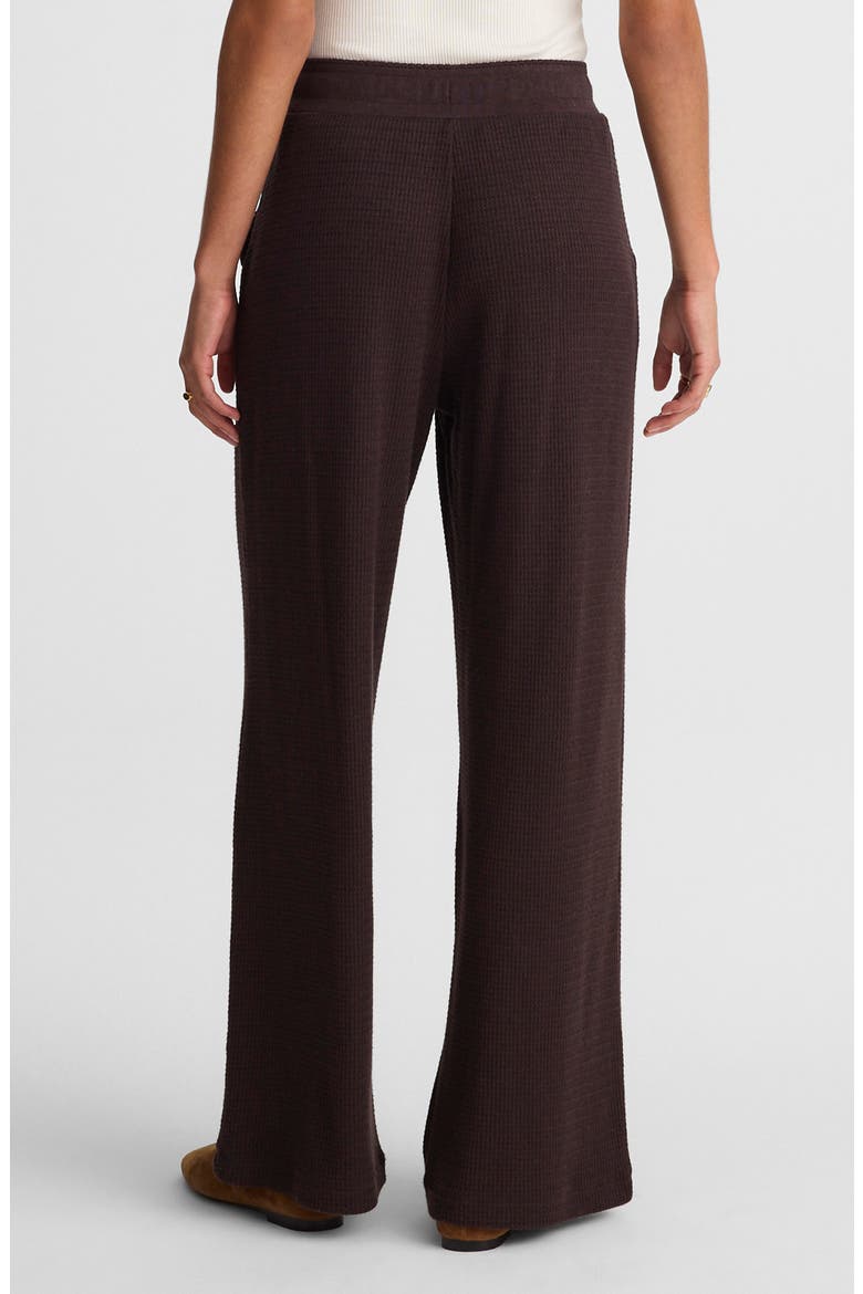 Waffle Wide Leg Pajama Pant, Alternate, color, MOLASSES