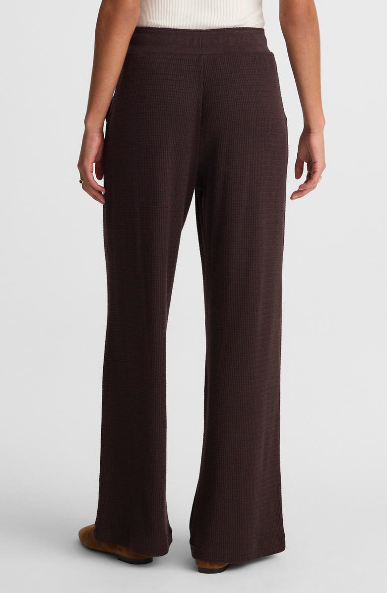 Madewell Waffle Wide Leg Pajama Pant, Alternate, color, Molasses