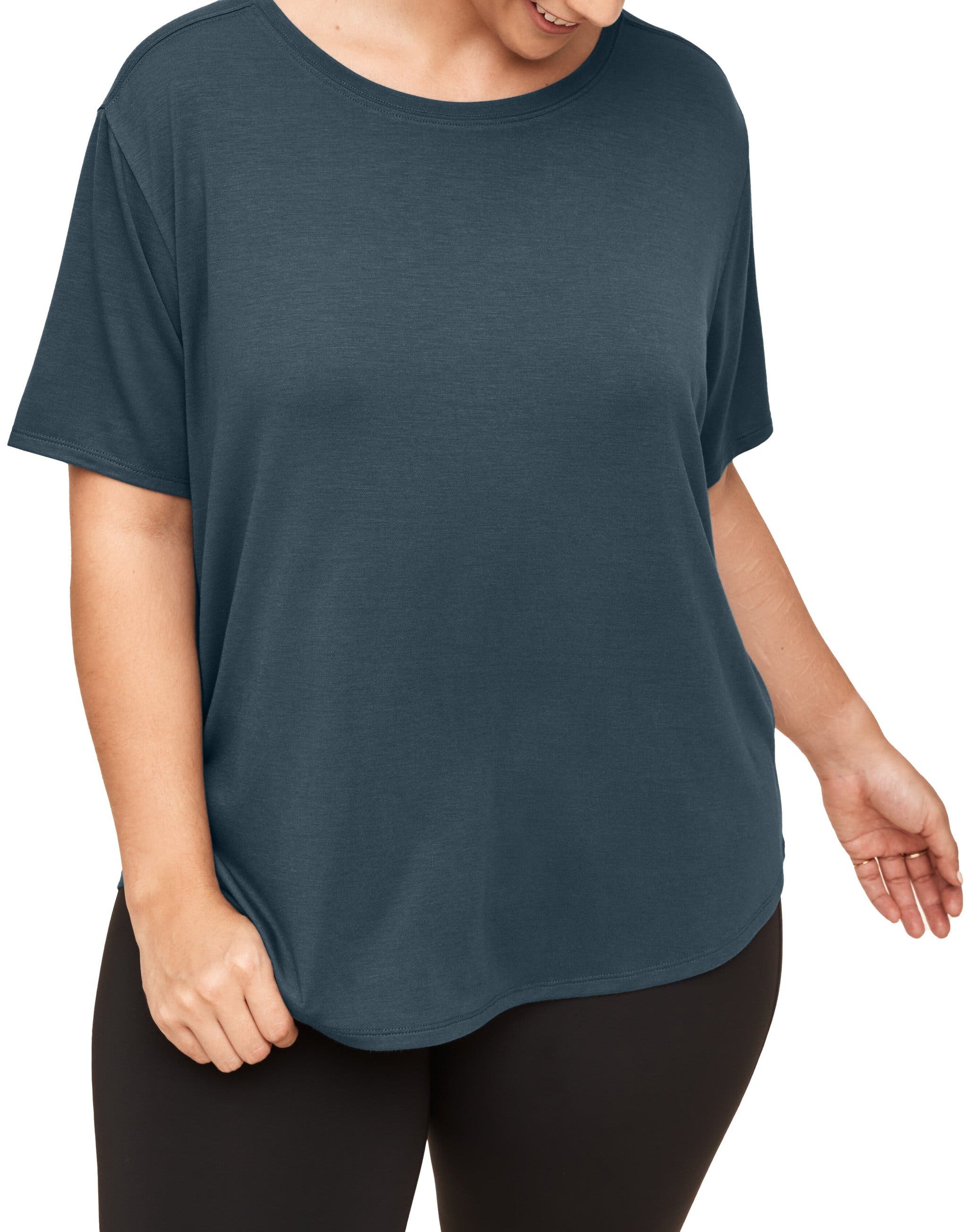 Molly Short Skeeve Soft Knit Fabric T-shirt