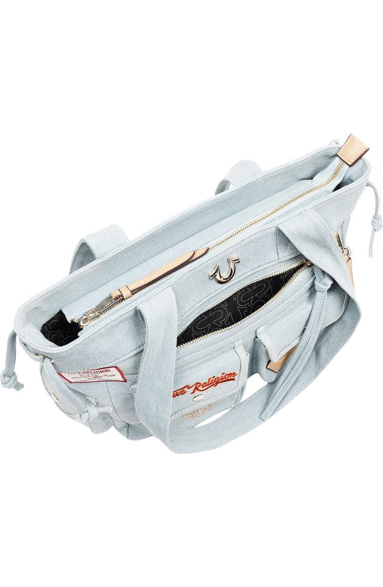 True Religion Multipatch Denim Tote, Alternate, color, Denim