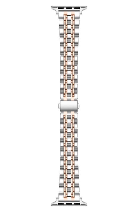 Rainey Silver/Rose Gold Stainless Steel Band for Apple Watch