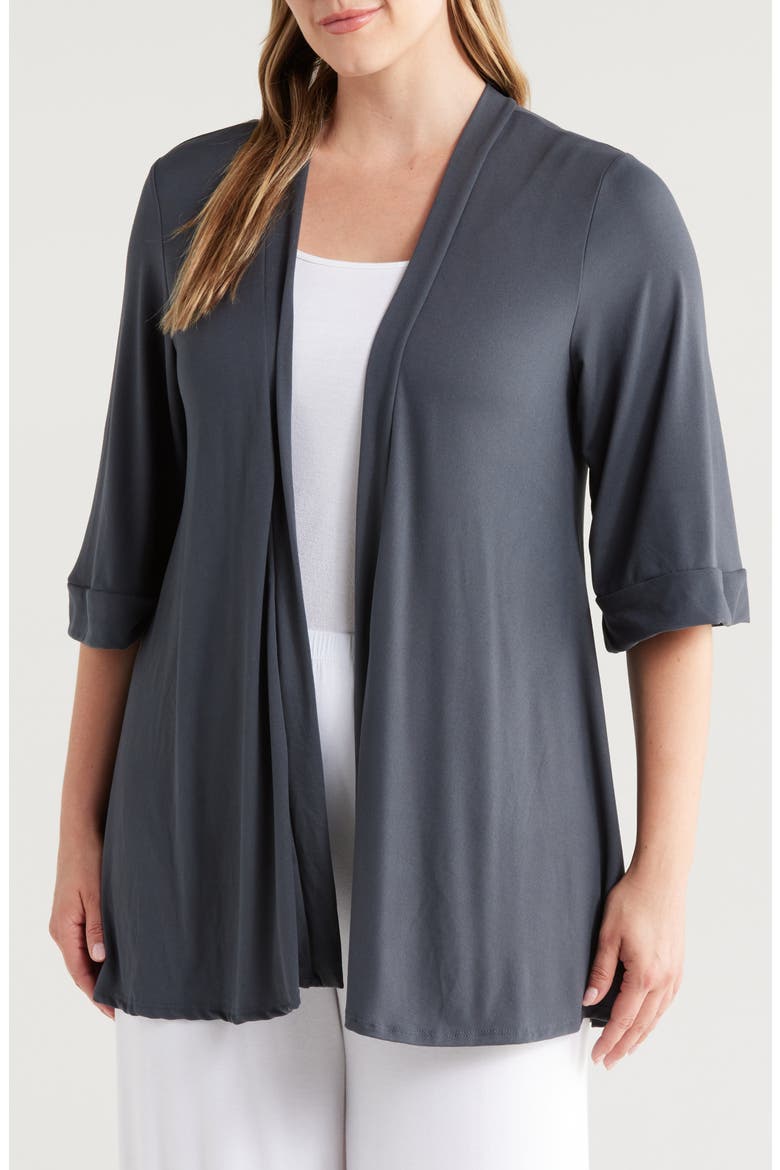 Open Front Cardigan, Main, color, CHARCOAL