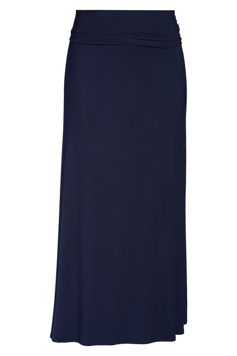 Fold Over Maxi Skirt, Alternate, color, NAVY