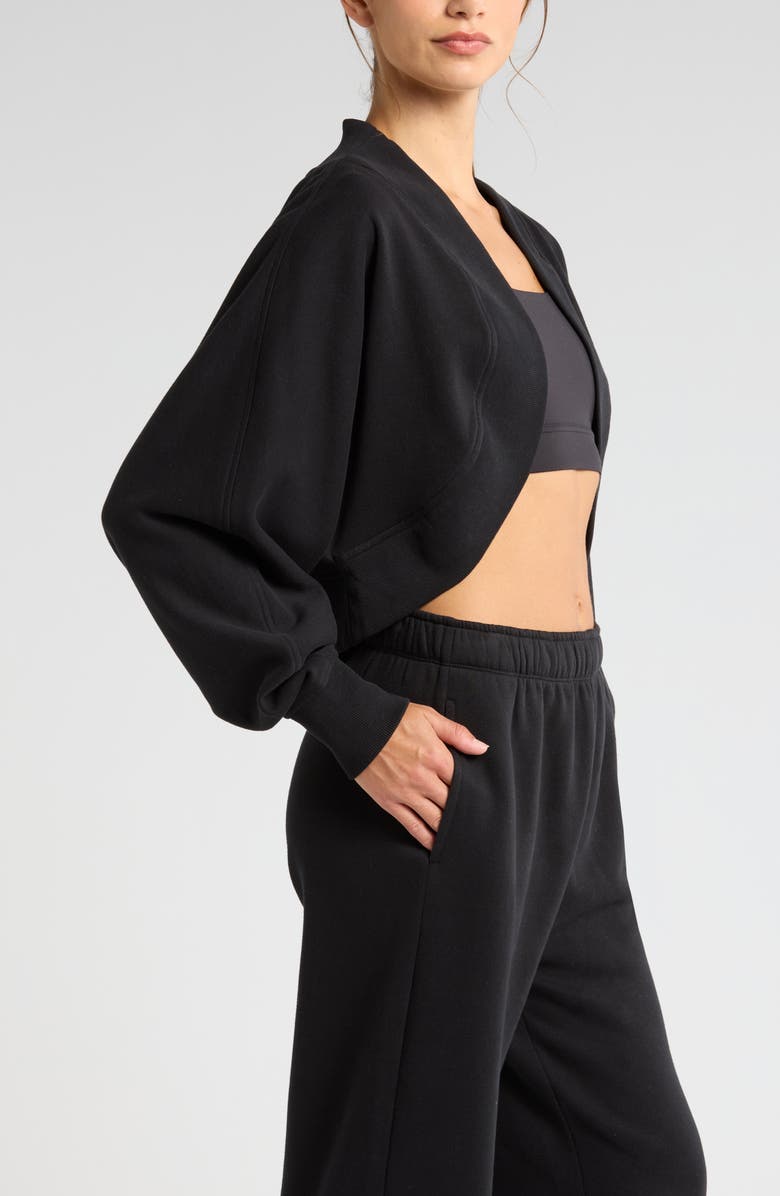 Zella Cloud Fleece Cardigan Shrug, Alternate, color,