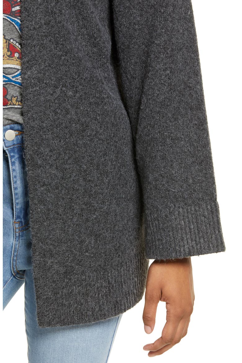 Open Front Cardigan, Alternate, color, GREY MEDIUM CHARCOAL HEATHER