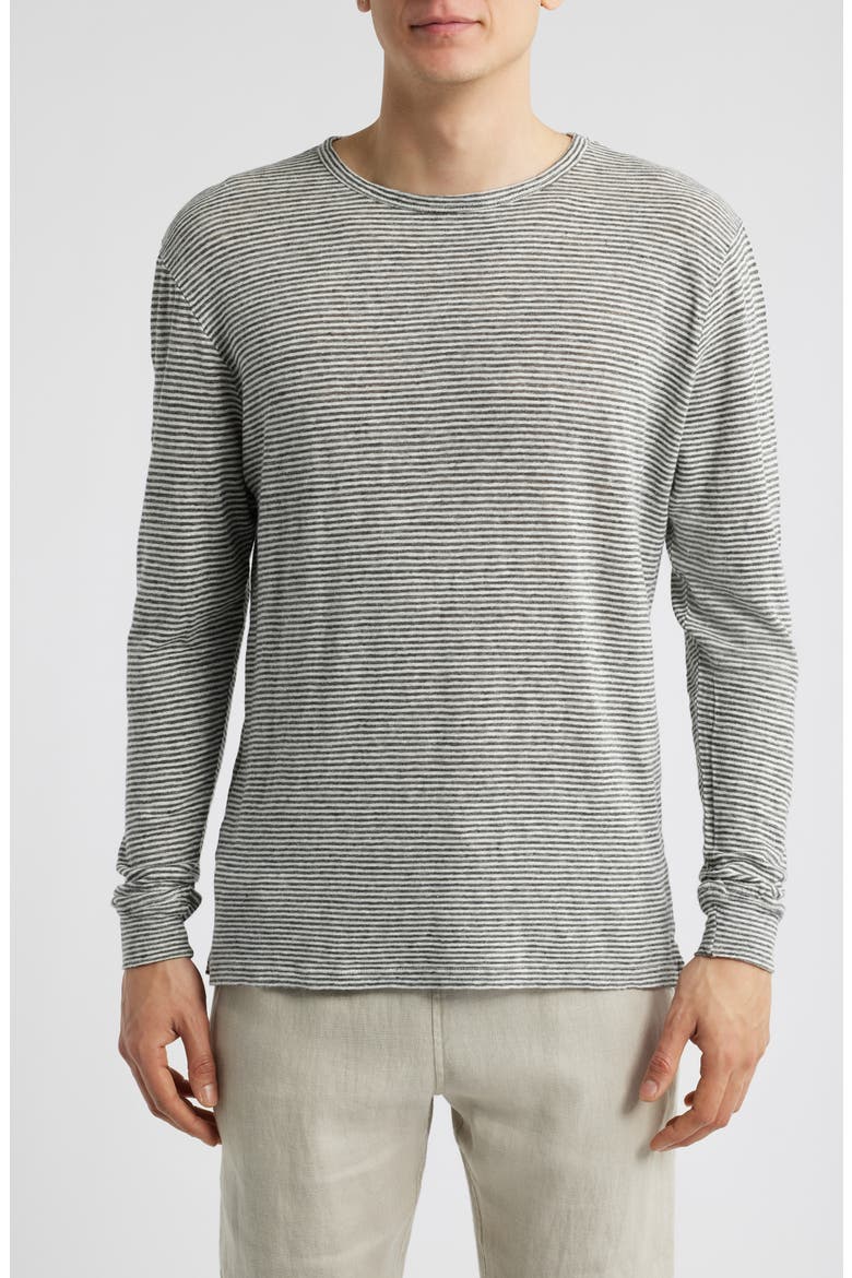 Sun Linen Long Sleeve T-Shirt, Main, color, LINES
