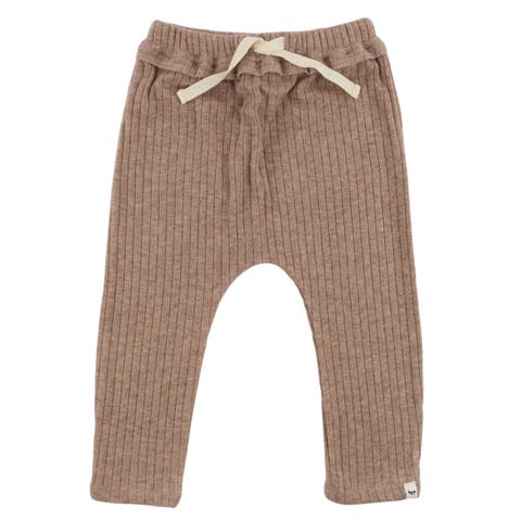 Wide Rib Fuzzy Sweater Knit Brooklyn Jogger- Infant