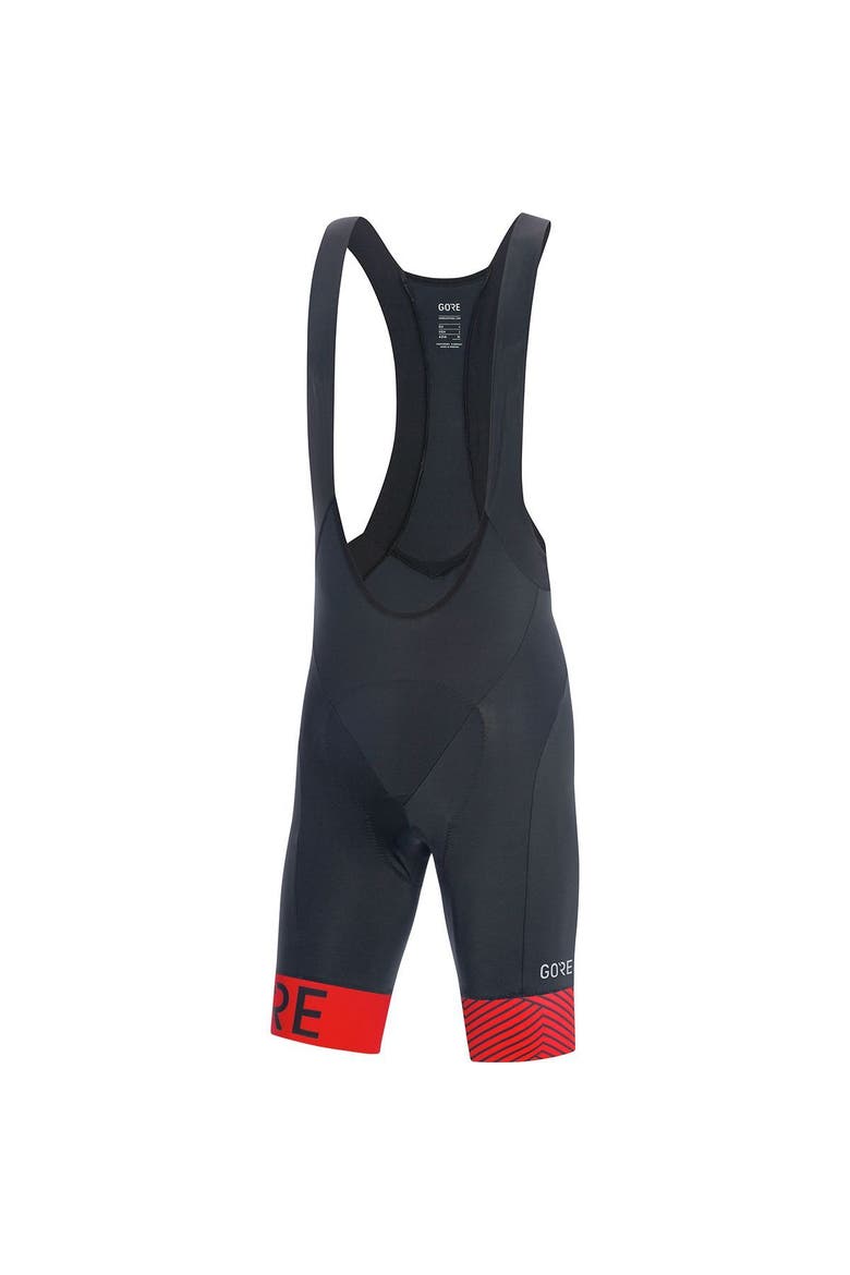 C5 Optiline Bib Short+ - Men's, Main, color, Black/Red