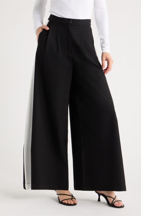 Pleated Wide Leg Pants