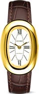 CENDRE Bridgette Leather Strap Watch, 21 x 30mm