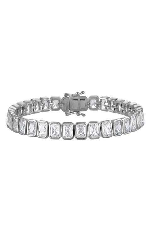 Sterling Silver Cubic Zirconia Tennis Bracelet