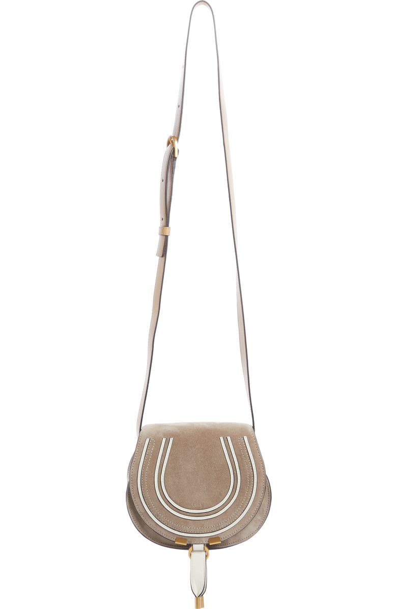 Chloé Marcie Suede Crossbody Bag, Main, color,