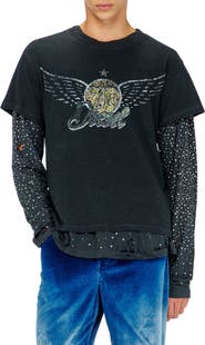 DIESEL® Cotton & Hemp Graphic T-Shirt