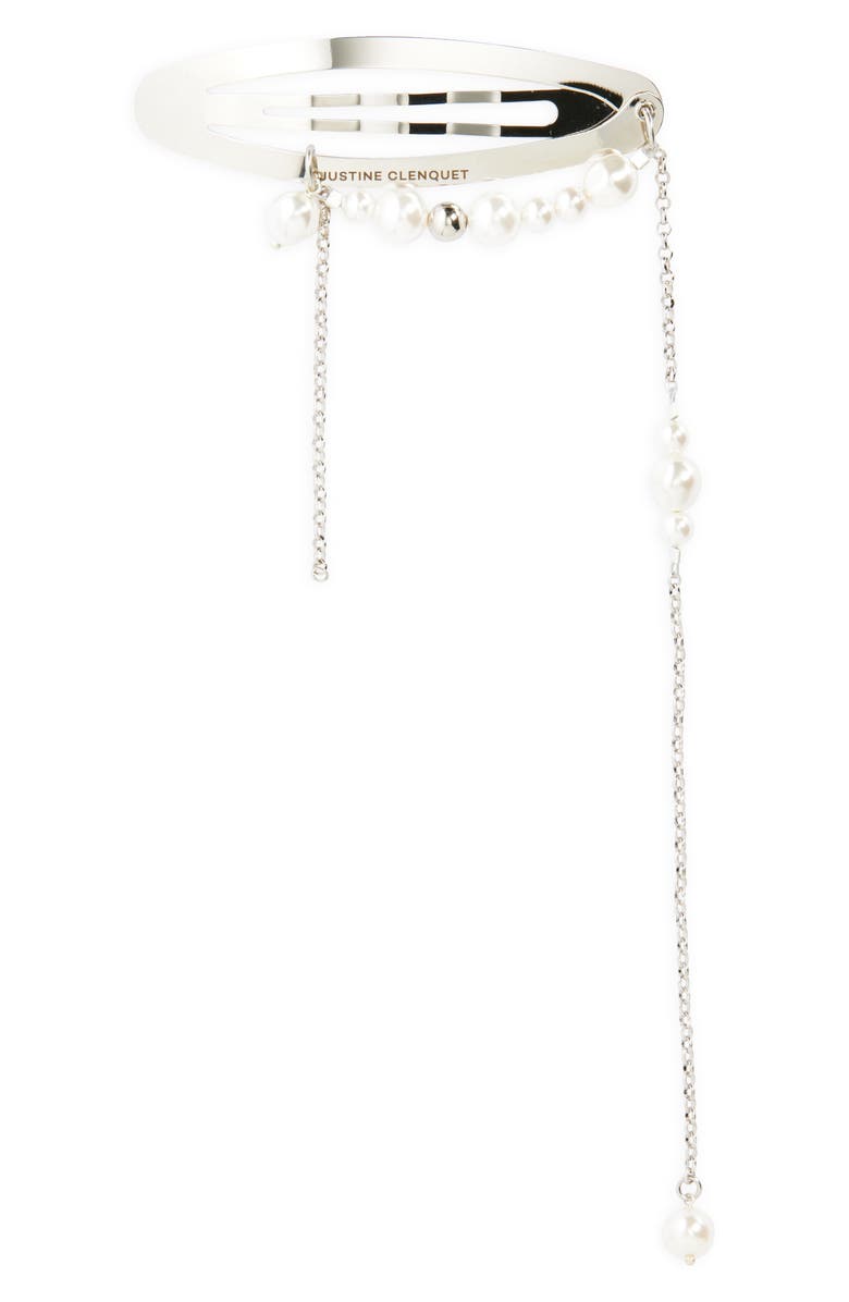 Justine Clenquet Lily Chain & Faux Pearl Barrette, Main, color,