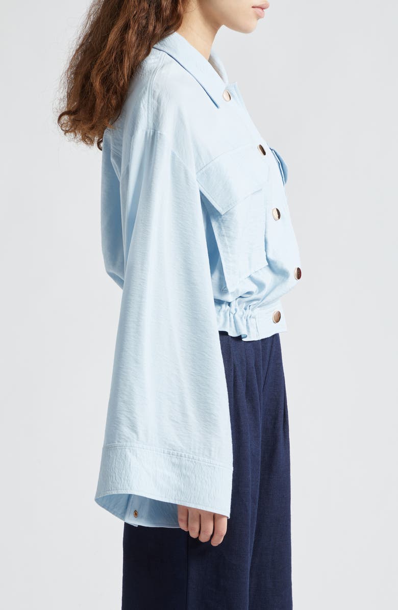 Ramy Brook Chelsea Snap-Up Jacket, Alternate, color, Crystal Blue