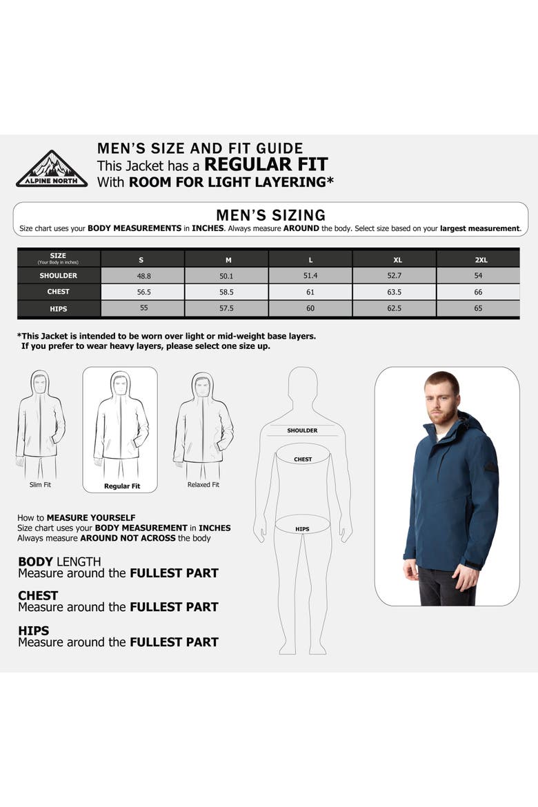 Hudson - Waterproof Hooded Rain Jacket, Alternate, color, NAVY