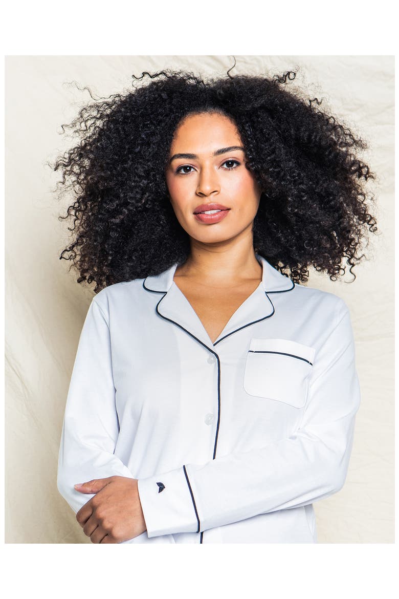 Luxe Pima Cotton Pajamas, Alternate, color, WHITE