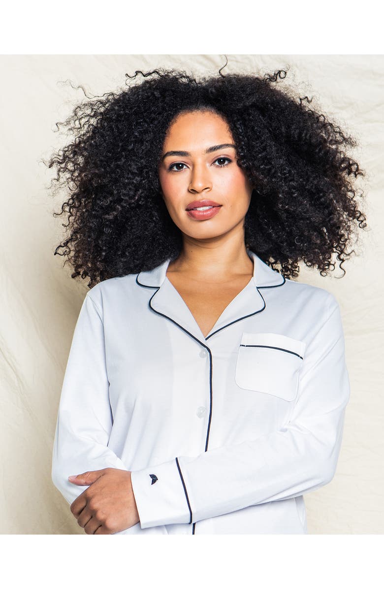 Petite Plume Luxe Pima Cotton Pajamas, Alternate, color, White