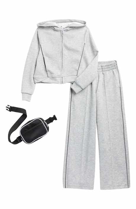 90 DEGREE BY REFLEX Kids' SofeLite Full Zip Hoodie, Pants & Belt Bag Set