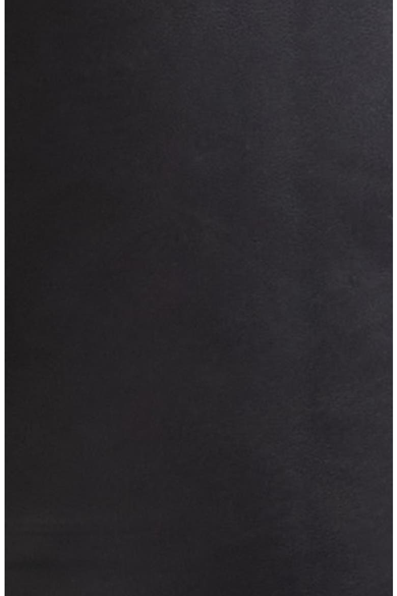 Paris Double Breasted Belted Lambskin Coat, Alternate, color, BLACK