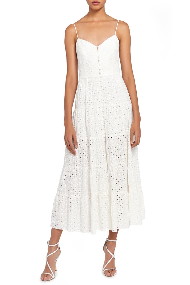 Shanti Eyelet Midi Sundress, Main, color, OFF WHITE