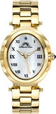 PORSAMO BLEU Women's South Sea Swarovski Crystal Bracelet Watch, 30.75mm