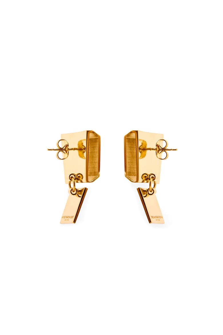 Boxes Earrings, Alternate, color, Gold