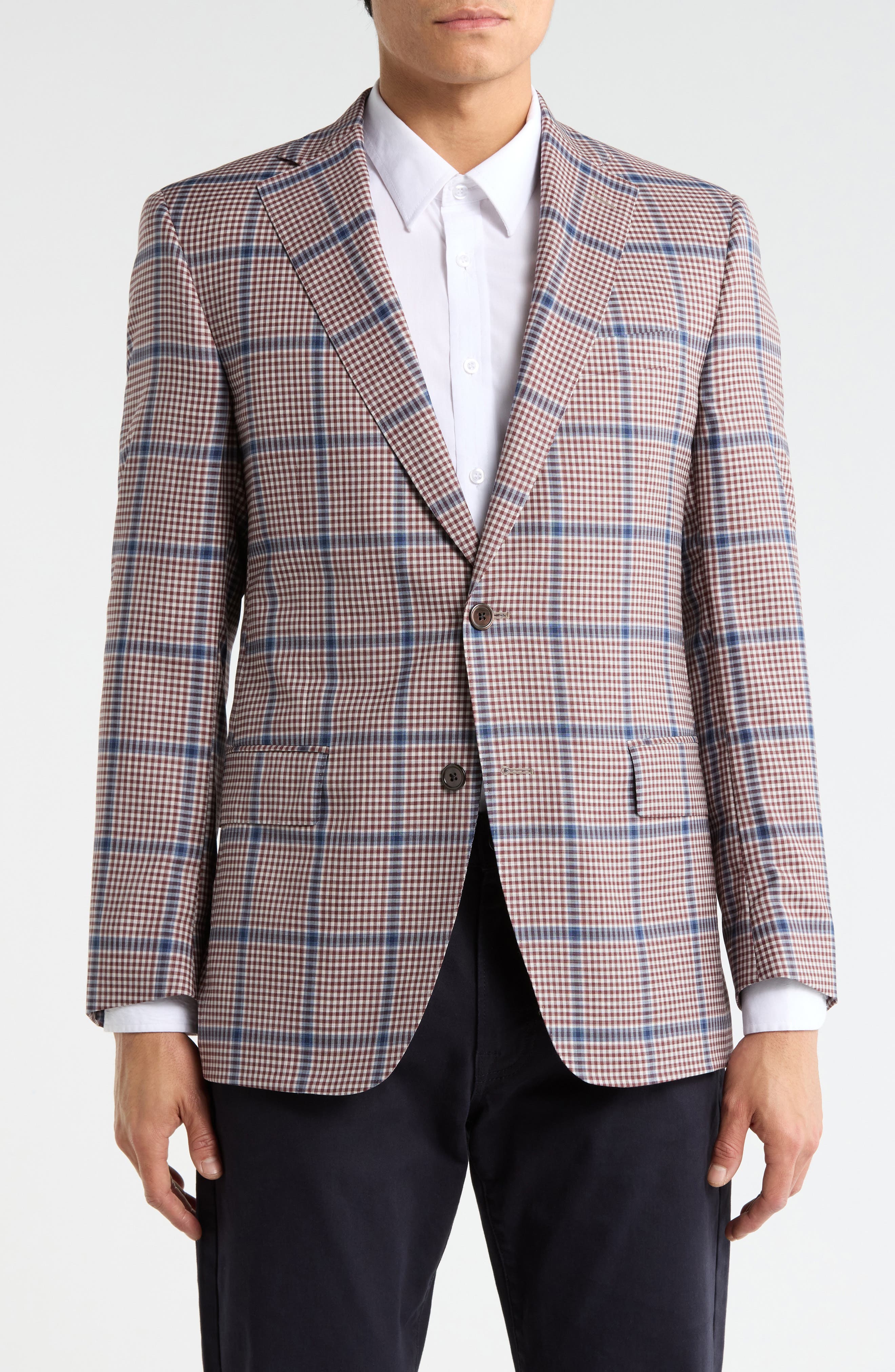 Samuelsohn Check Wool & Silk Sport Coat