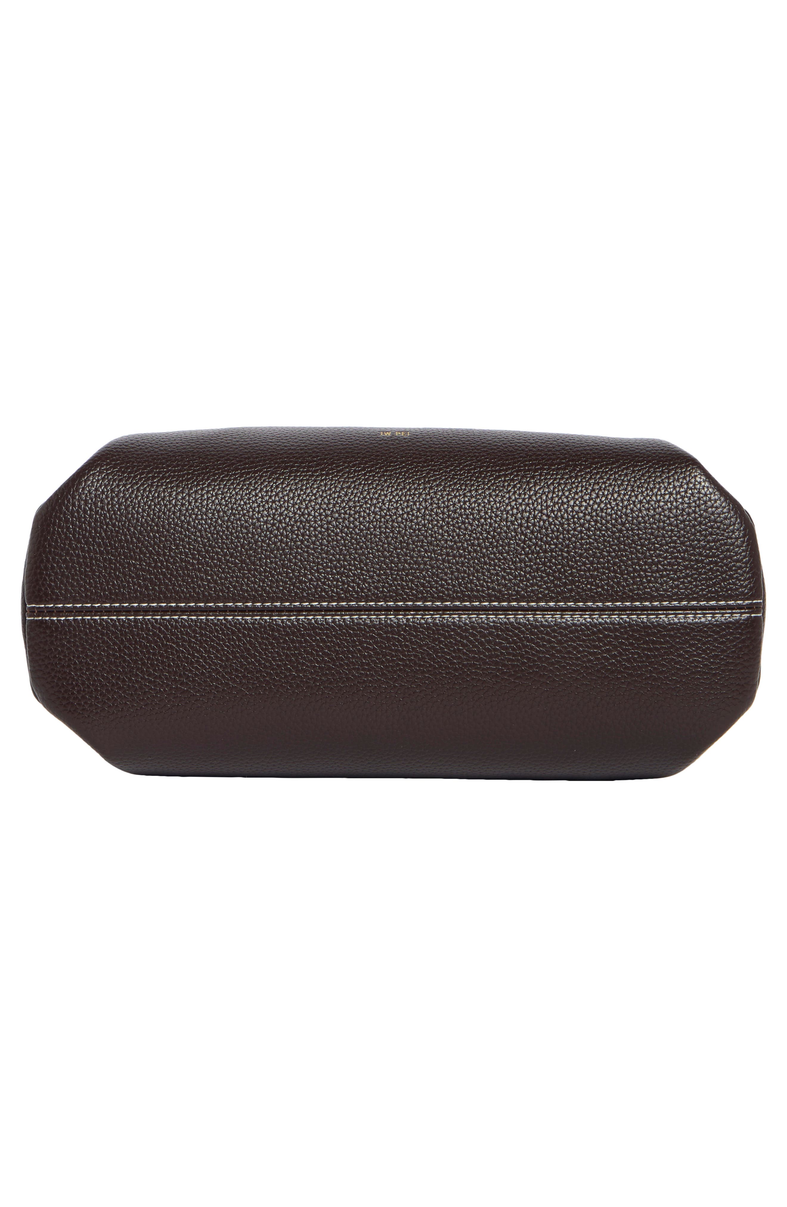 Carmen Faux Leather Top Handle Bag, Alternate, color, DARK BROWN