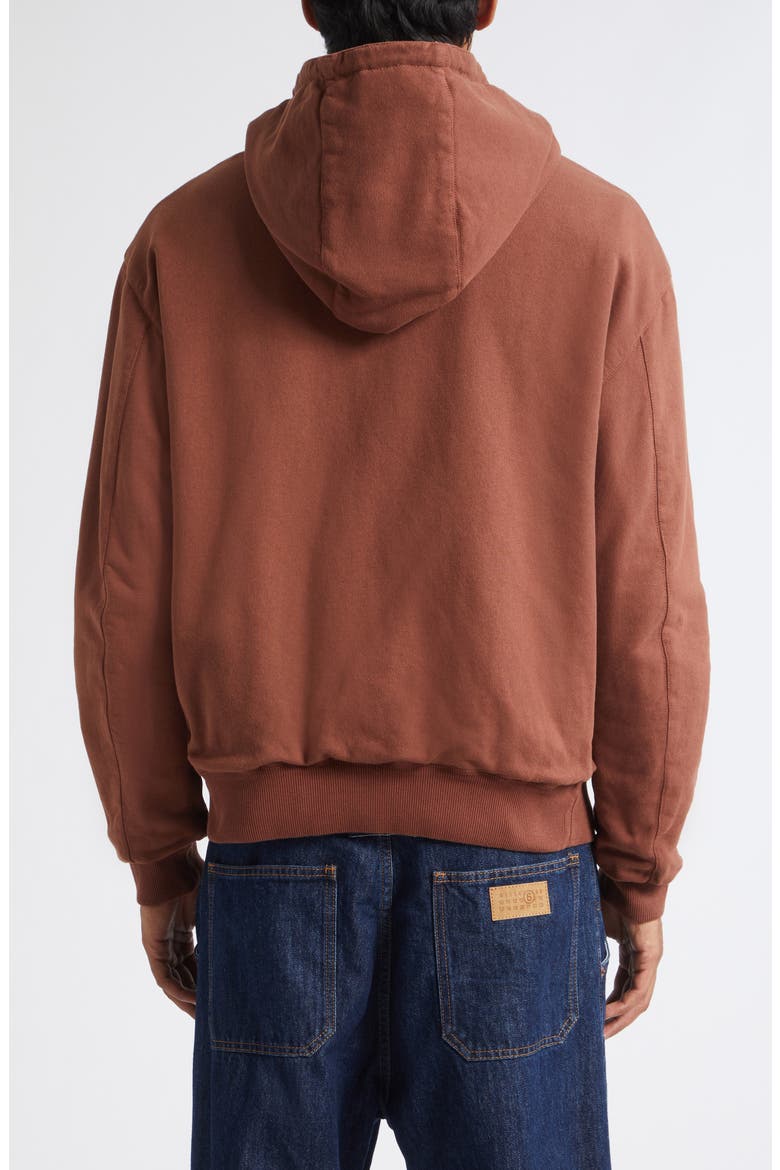 Line 6 Logo Zip Hoodie, Alternate, color, BEIGE/ LIGHT BROWN