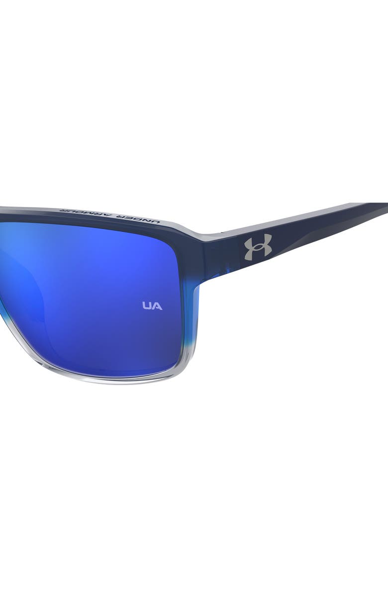 Under Armour Kickoff Square Sunglasses, Alternate, color, Blue Shaded Grey