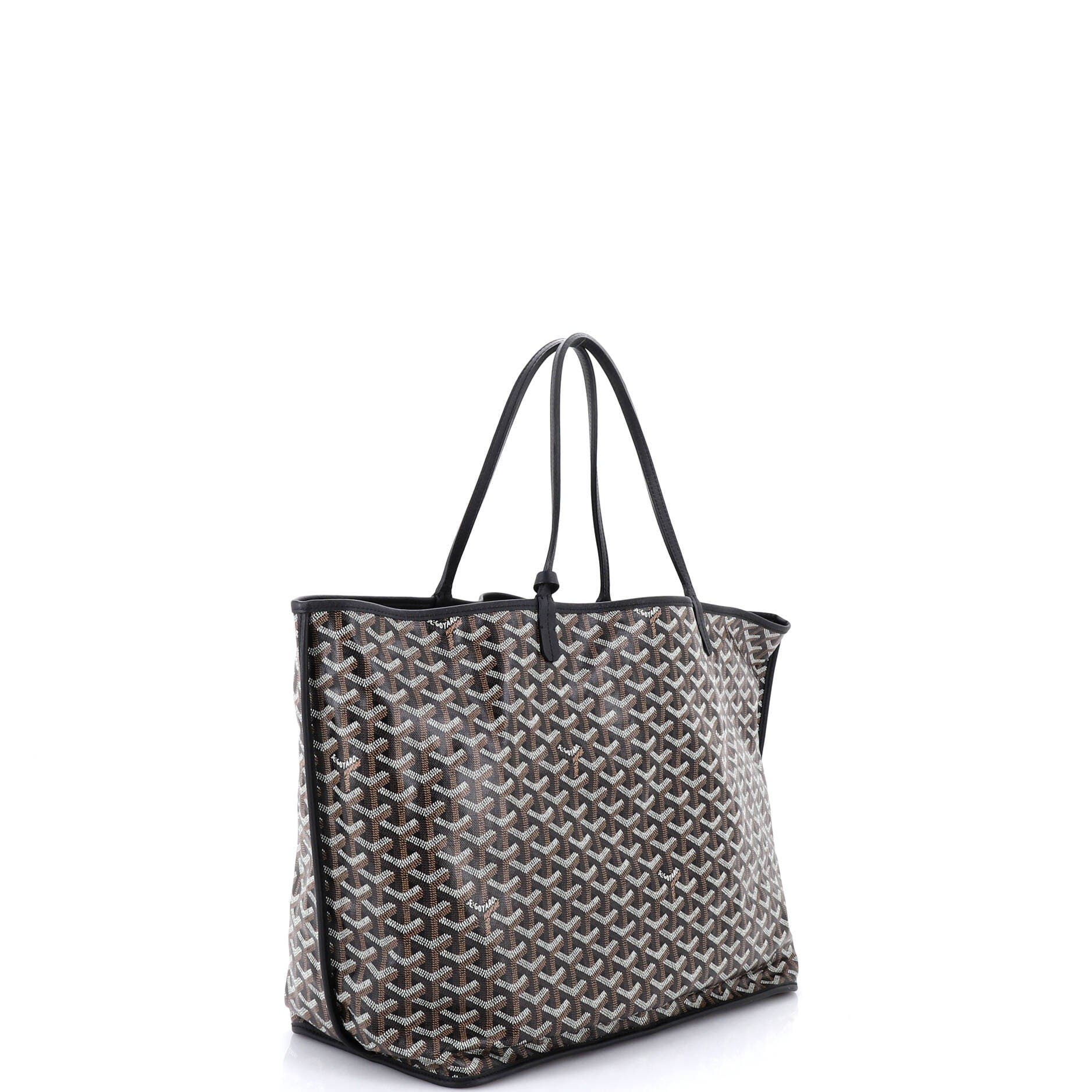 Pre-Owned Goyard Anjou Reversible Tote Coated Canvas GM, Alternate, color, Black