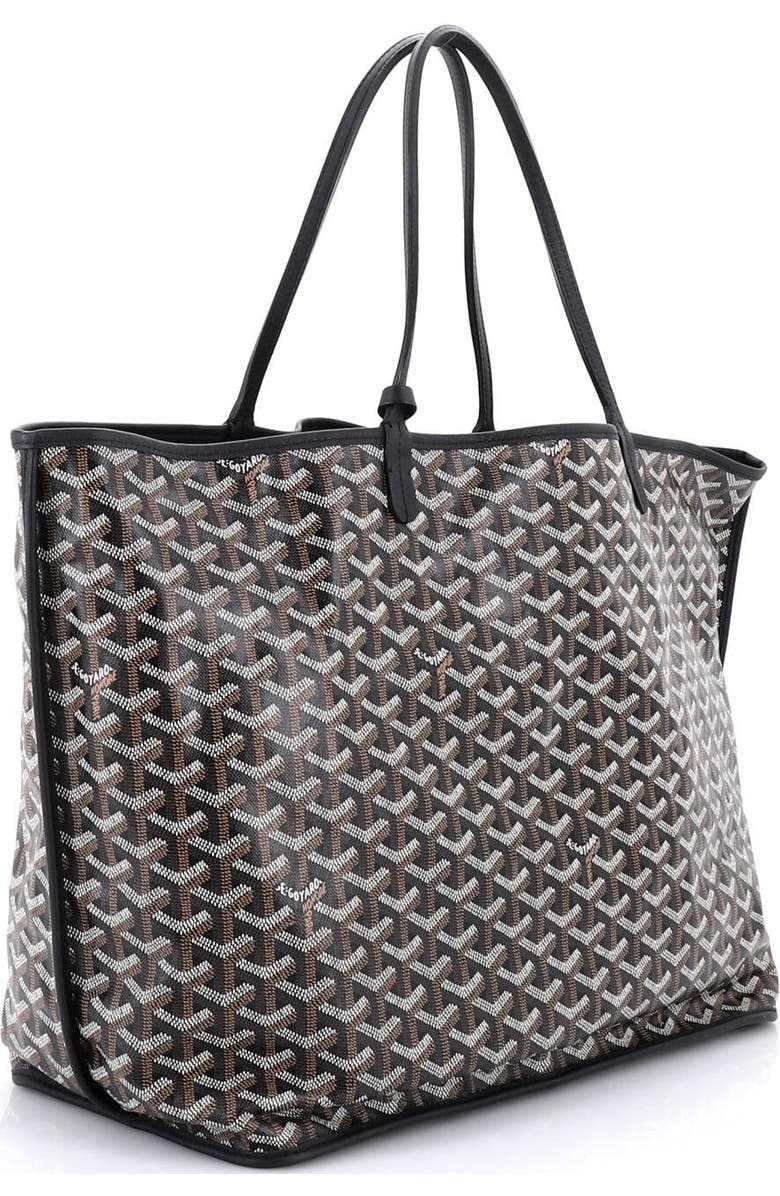 Pre-Owned Goyard Anjou Reversible Tote Coated Canvas GM, Alternate, color, Black