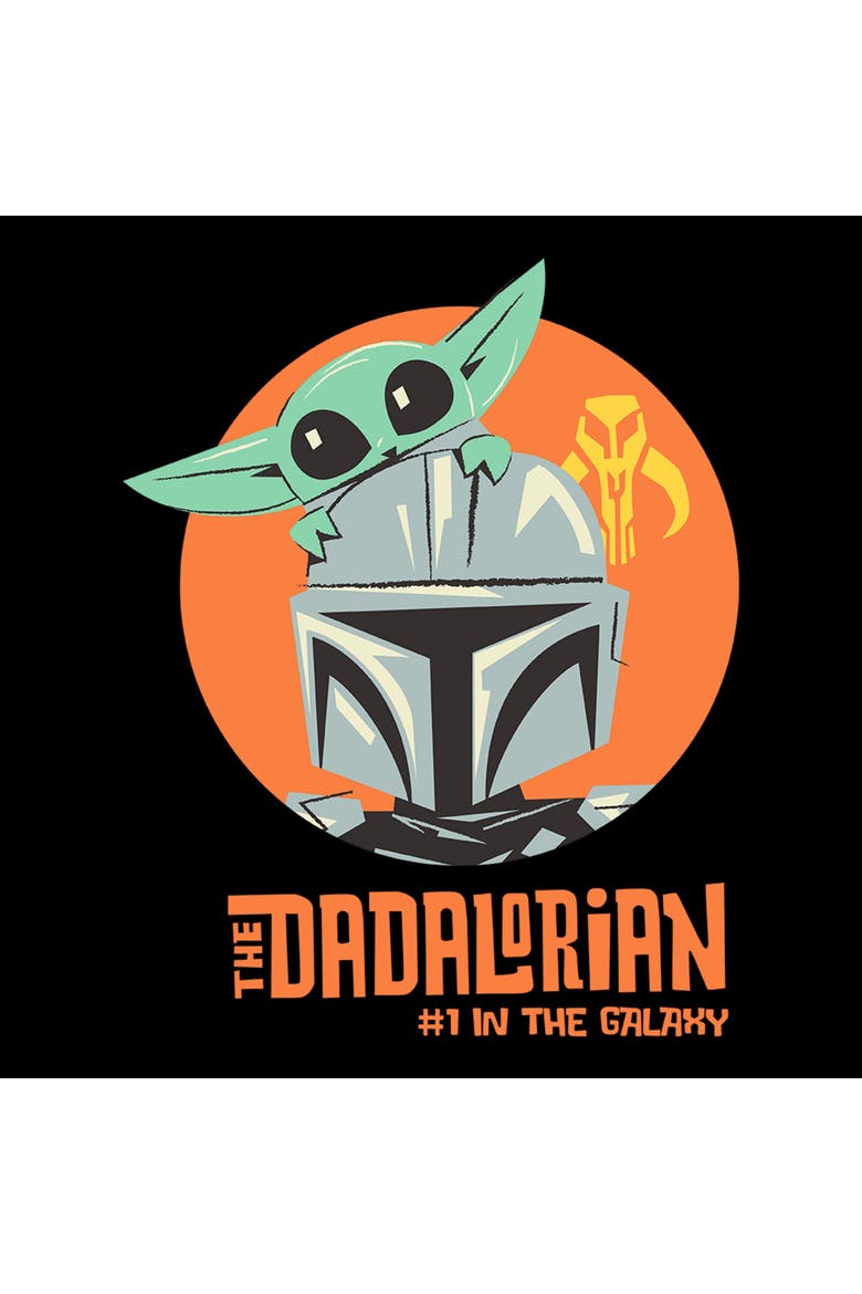 Men's Star Wars The Mandalorian Dadalorian Number One  Graphic T-Shirt, Alternate, color, Black