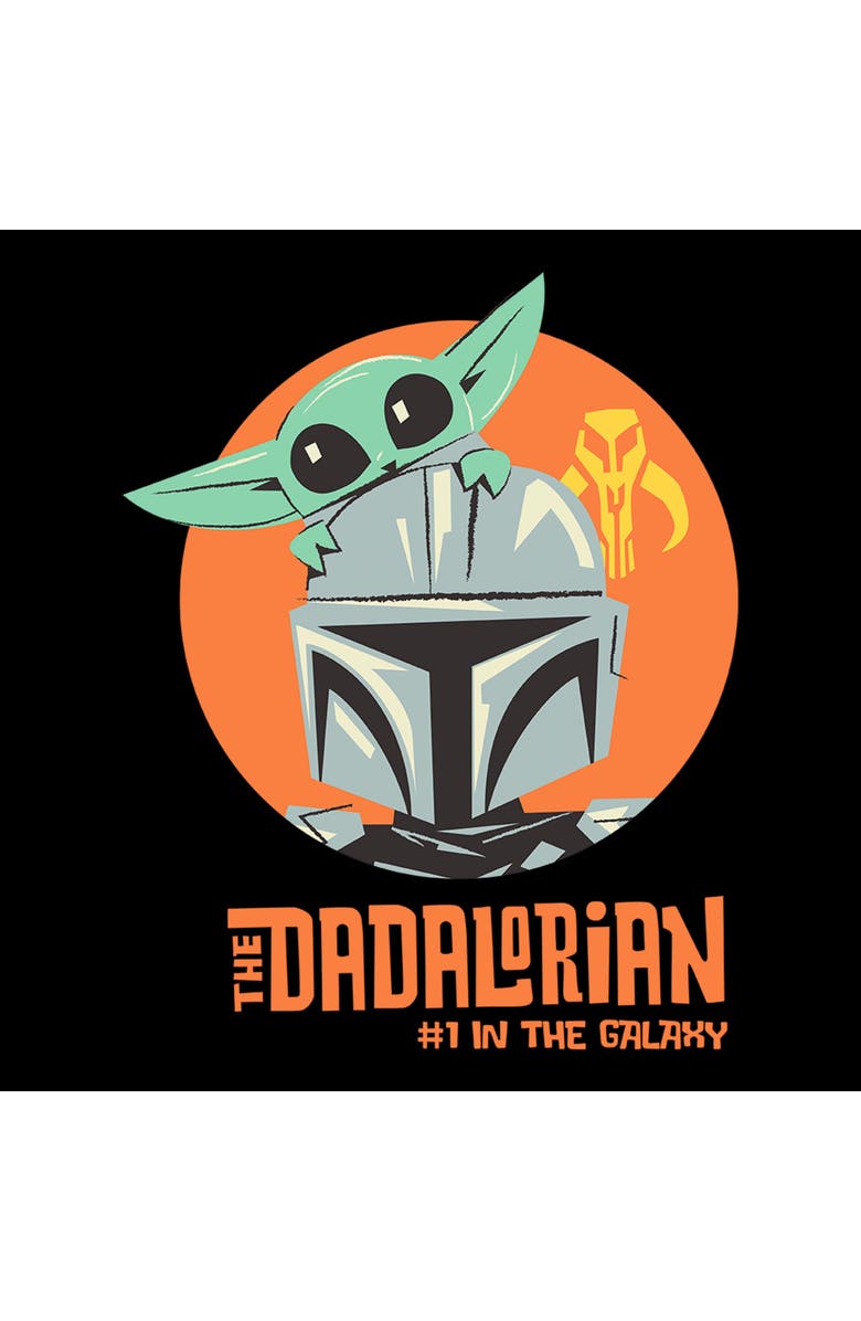 Star Wars: The Mandalorian Men's Star Wars The Mandalorian Dadalorian Number One  Graphic T-Shirt, Alternate, color, Black