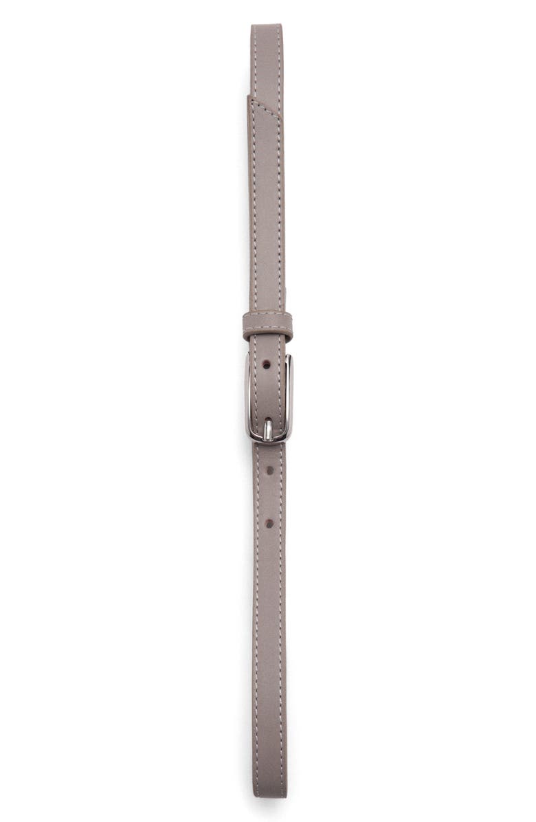 MANGO Skinny Leather Belt, Alternate, color, 