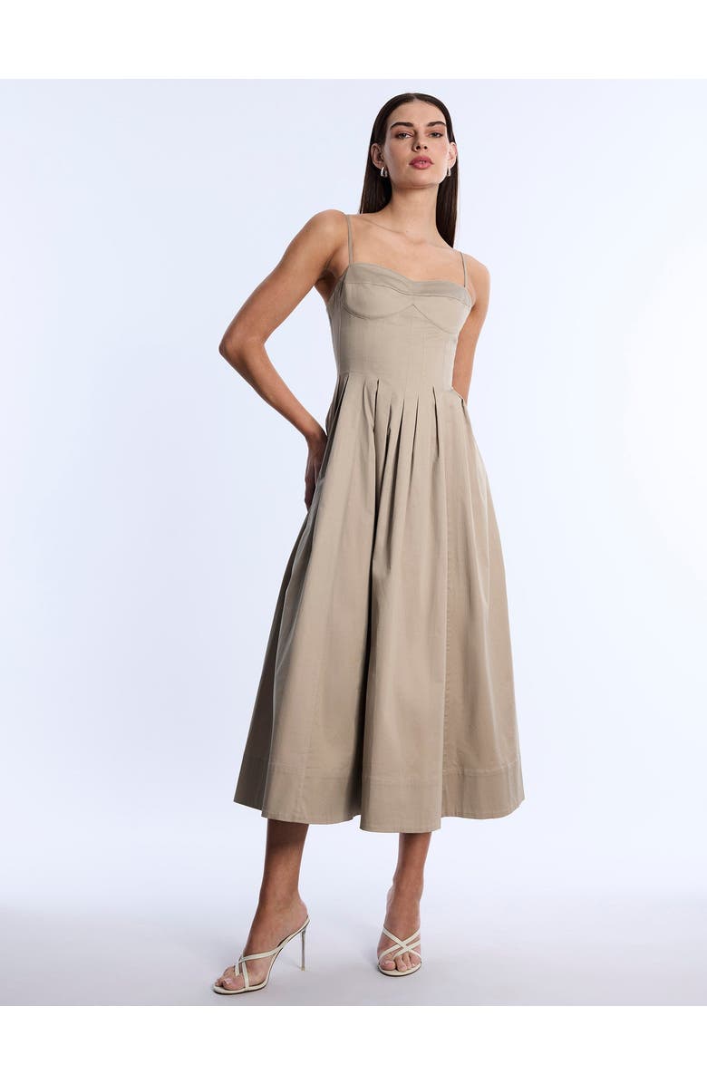 BCBGMAXAZRIA Fit and Flare Dress, Main, color, Sandstone