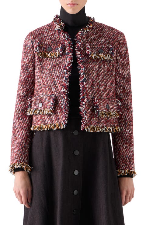 Multicolor Tweed Boxy Jacket